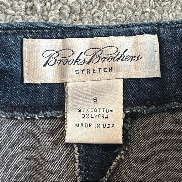 Brooks Brothers Jeans Womens 6 Blue Pull On Tapered Denim Size Zipper Stretch - Picture 3 of 8